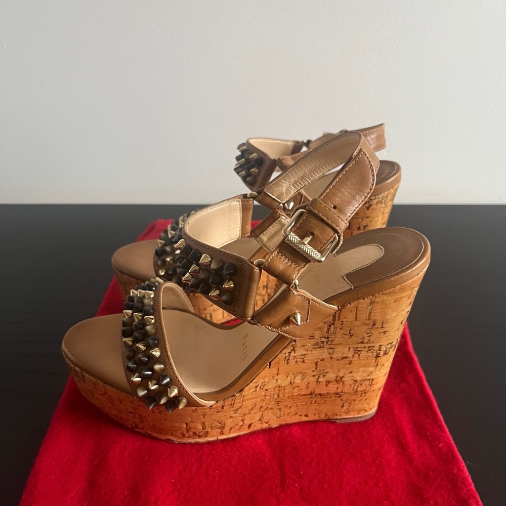 Louboutin “Bike Bikee” spike wedges (size 36)
